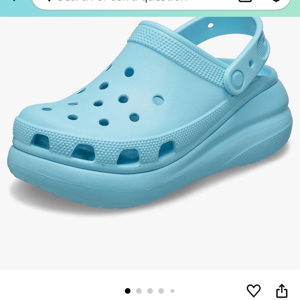 CROCS Classic Platform Clog in Light Blue